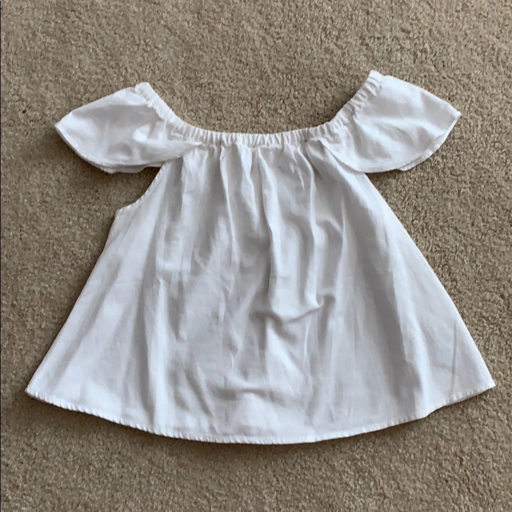 made well off the shoulder white top
